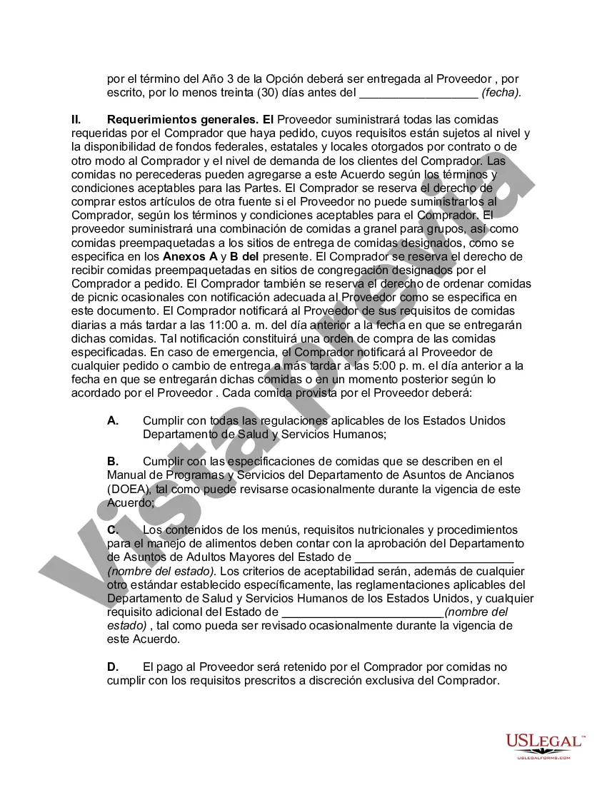 Preview Acuerdo de servicio de alimentos
