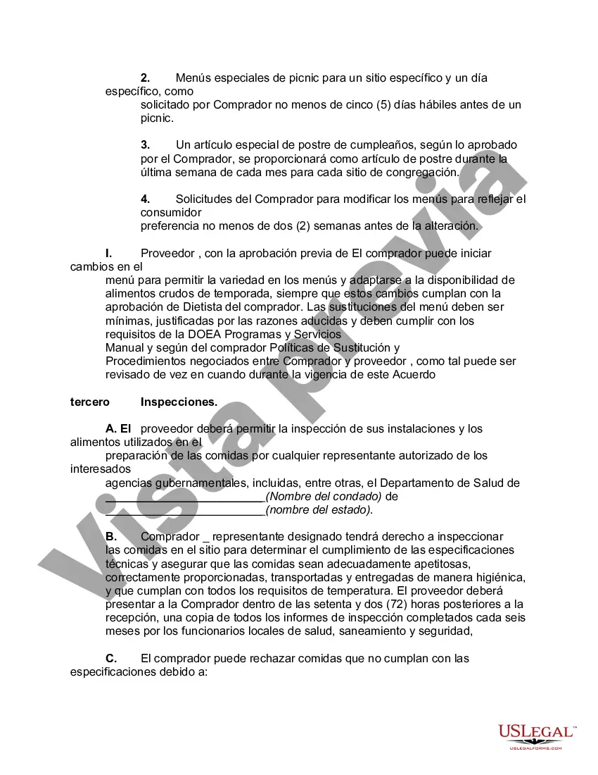 Preview Acuerdo de servicio de alimentos
