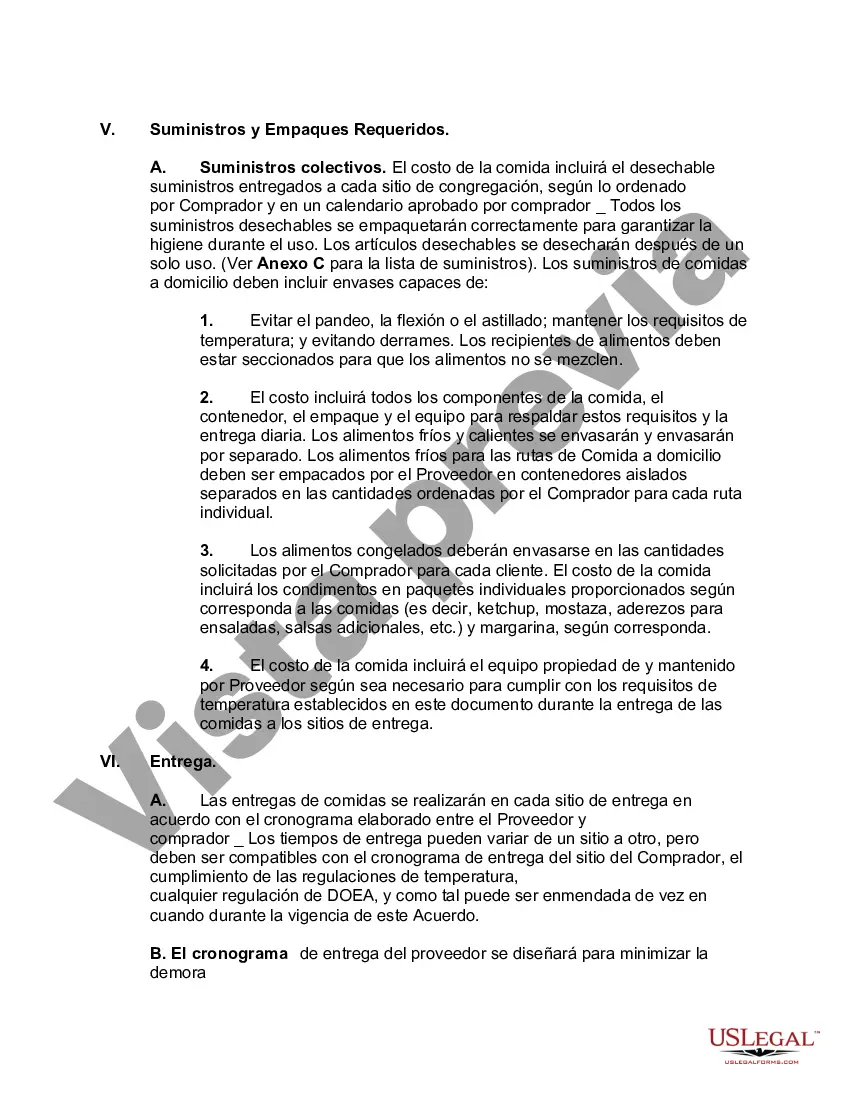 Preview Acuerdo de servicio de alimentos