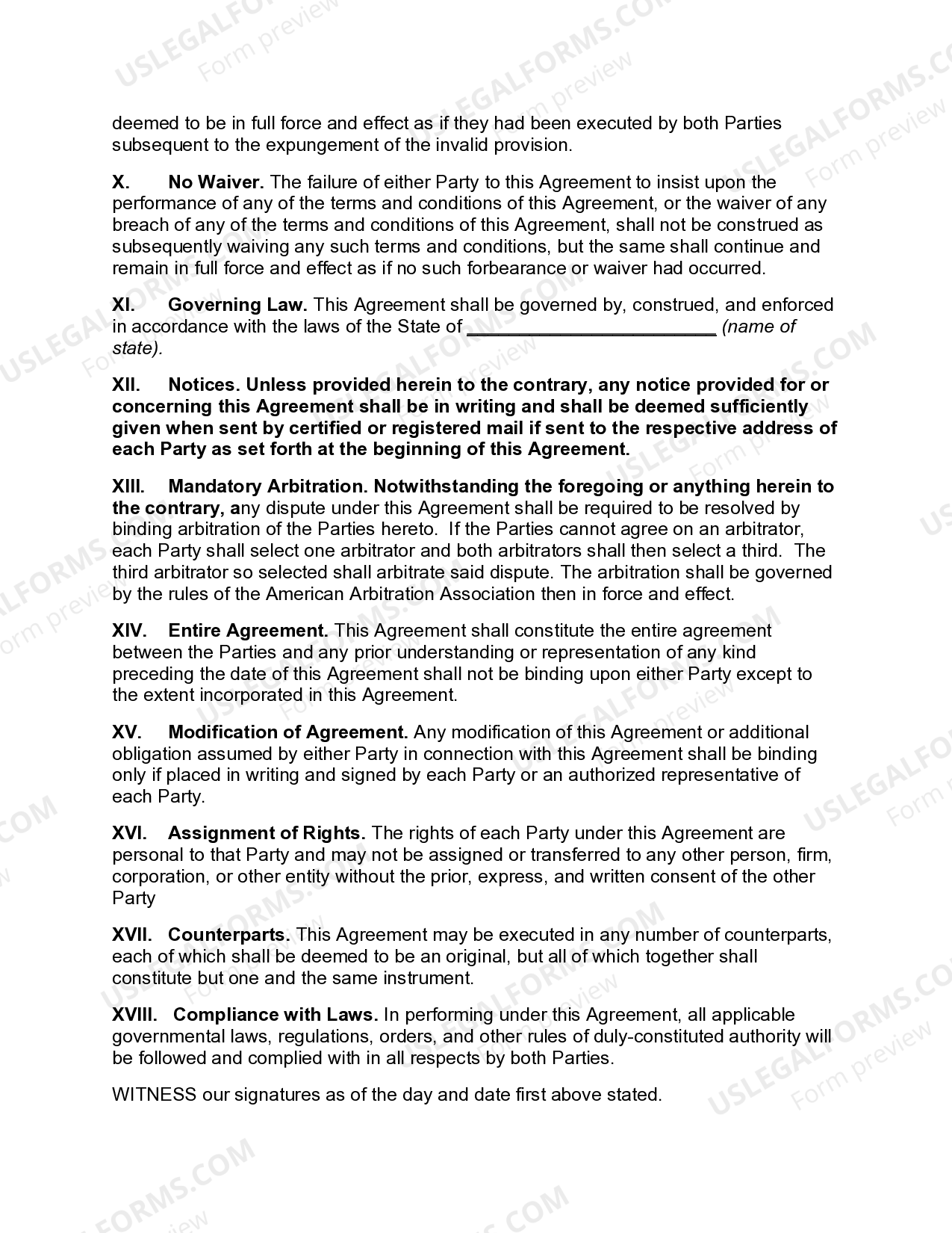 New Hampshire Employment Of Executive With Salary Plus Cash Equivalent