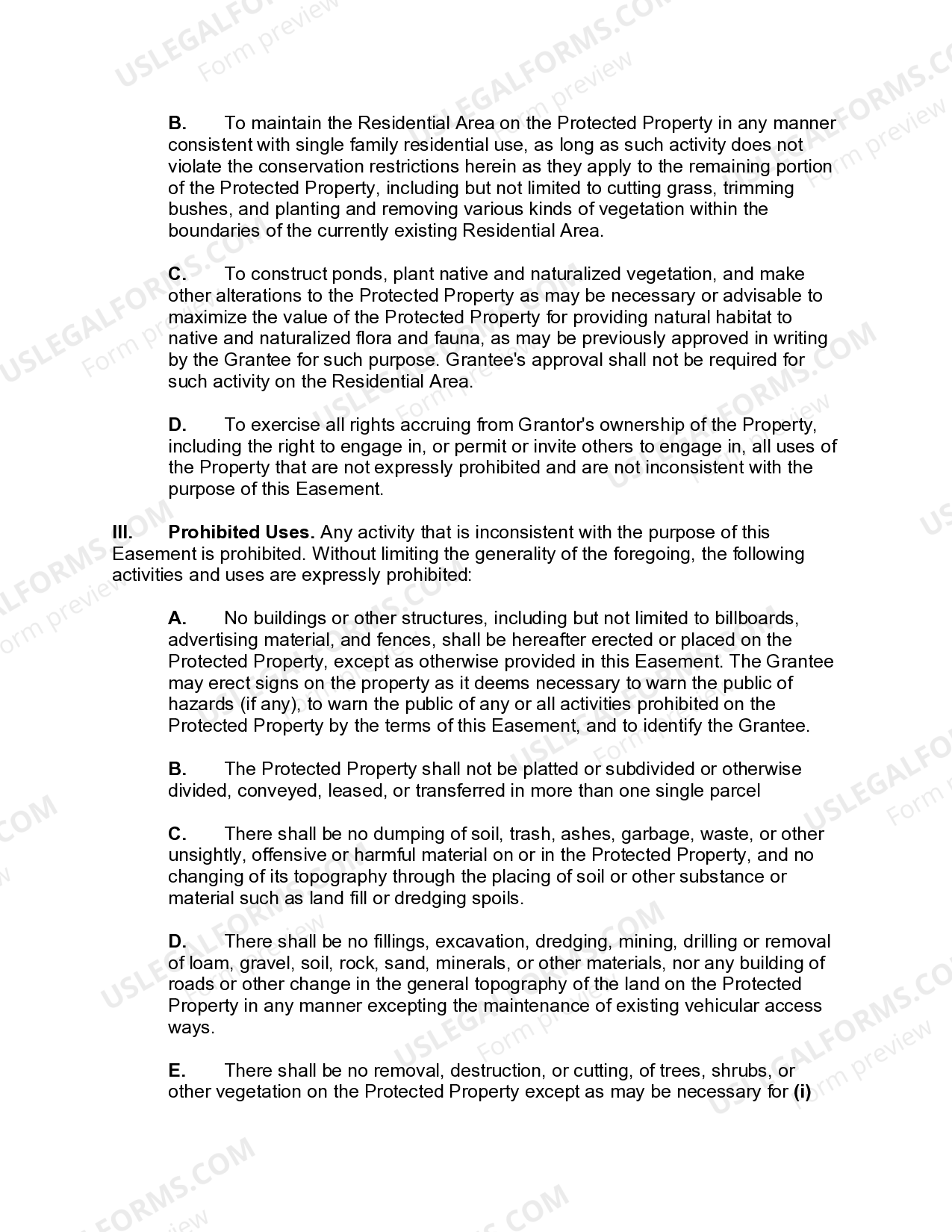 Grant Right Easement For Ingress And Egress US Legal Forms