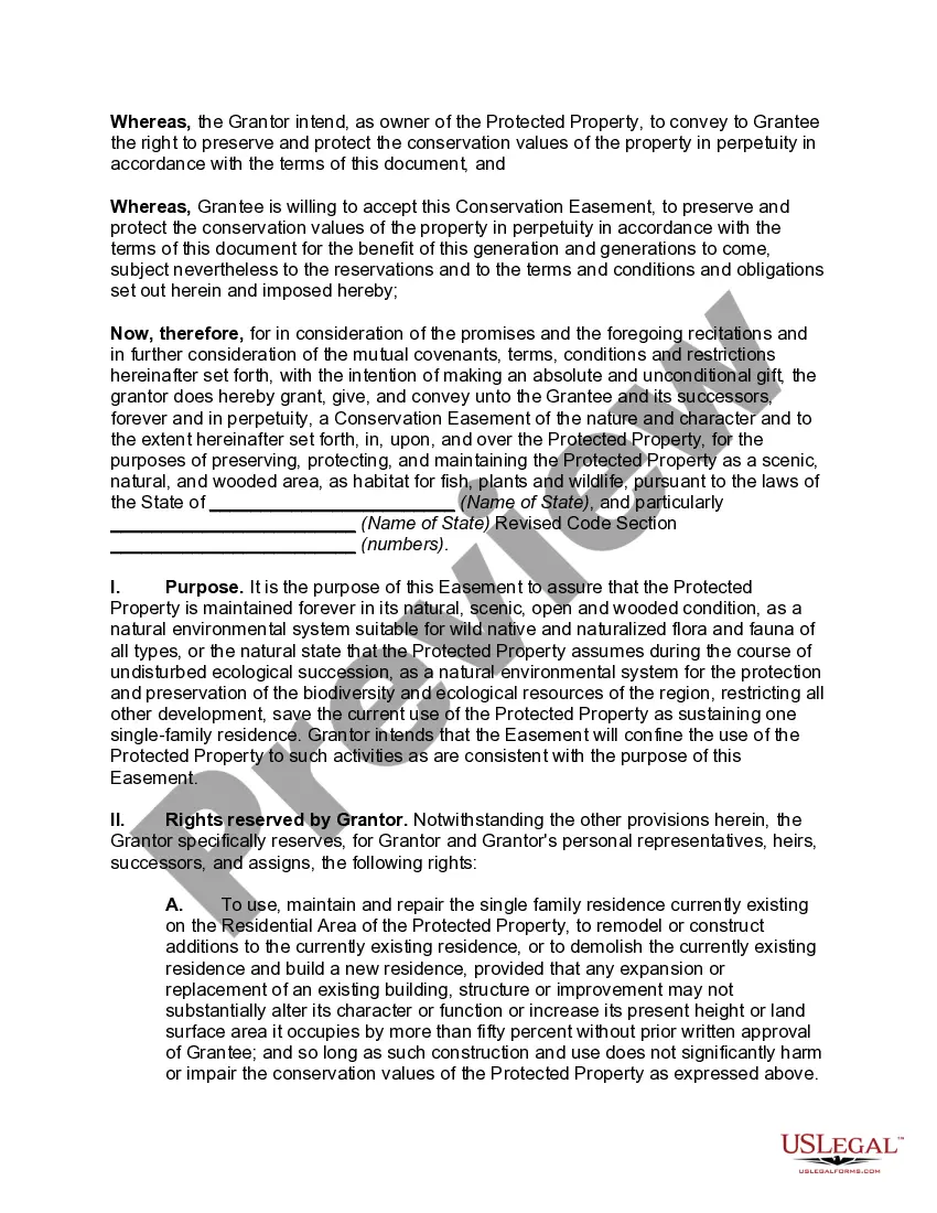 Get Grant of Conservation Right and Easement Preview Grant of Conservation Right and Easement