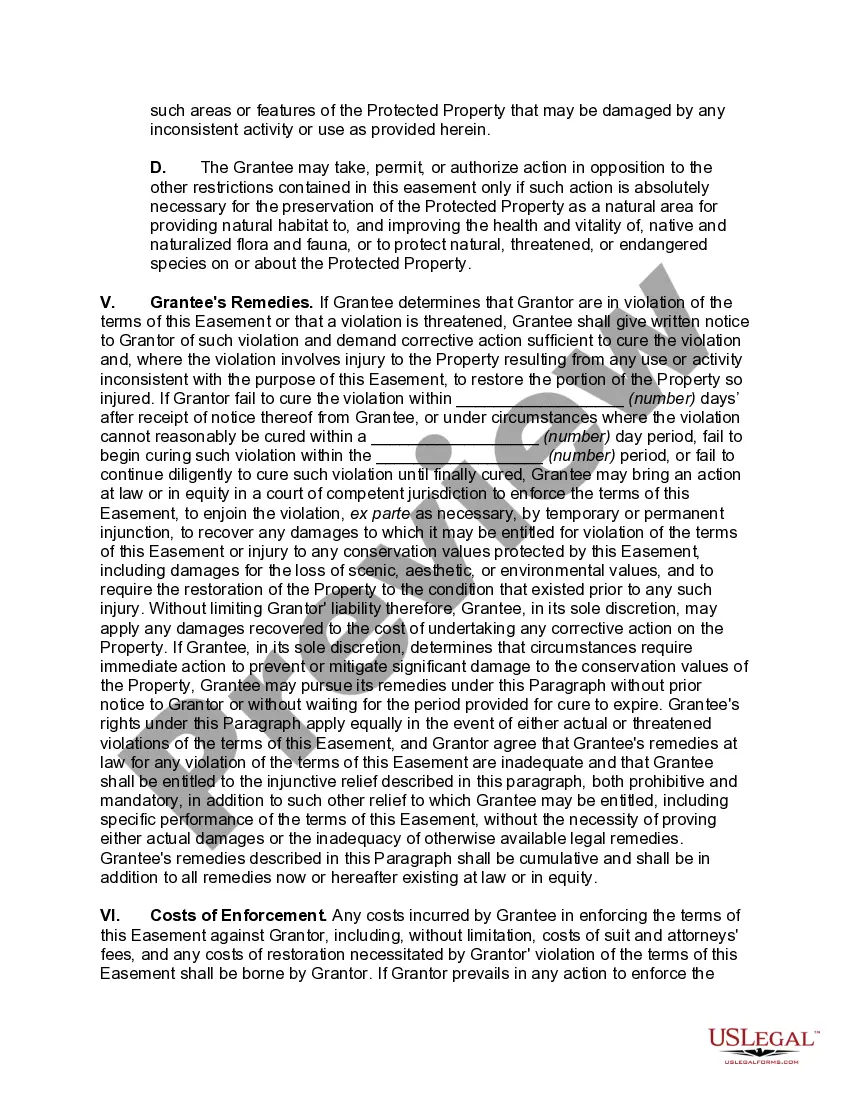 Get Grant of Conservation Right and Easement Preview Grant of Conservation Right and Easement