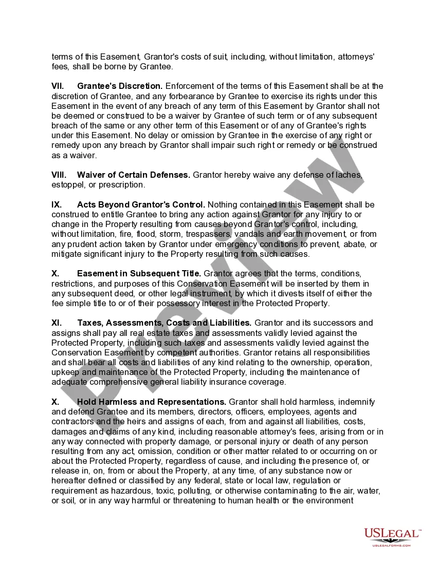Get Grant of Conservation Right and Easement Preview Grant of Conservation Right and Easement
