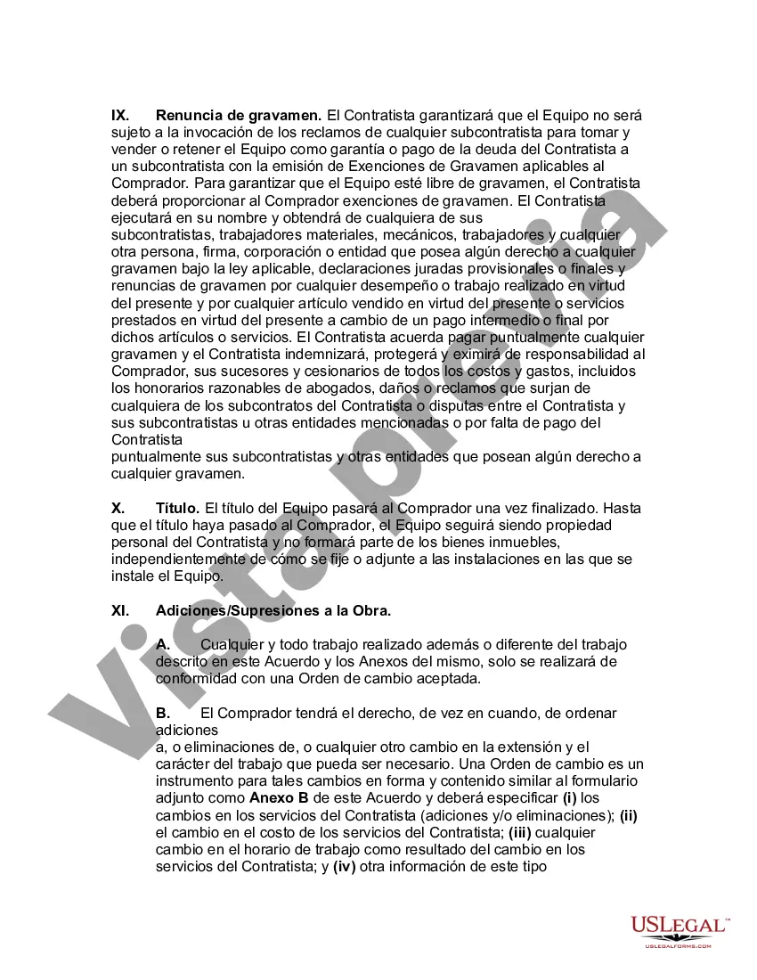 Preview Acuerdo para suministrar e instalar equipos