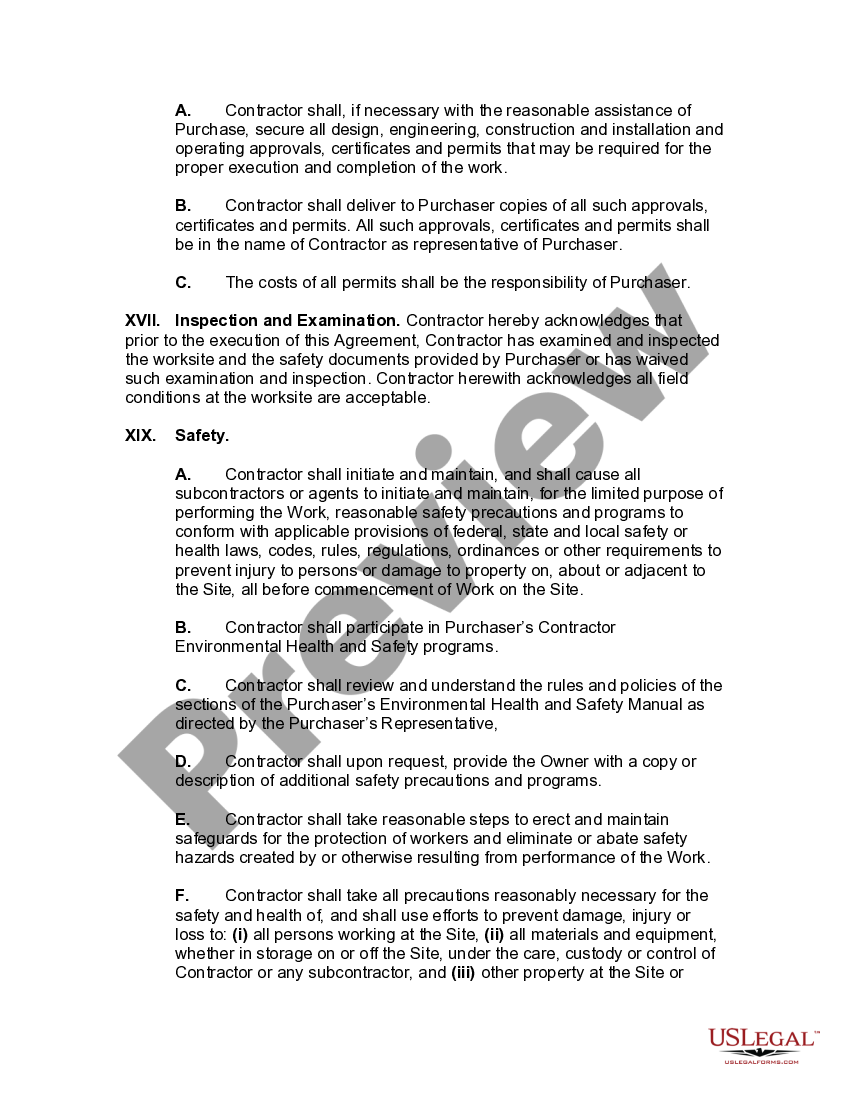 Texas Agreement to Furnish and Install Equipment US Legal Forms