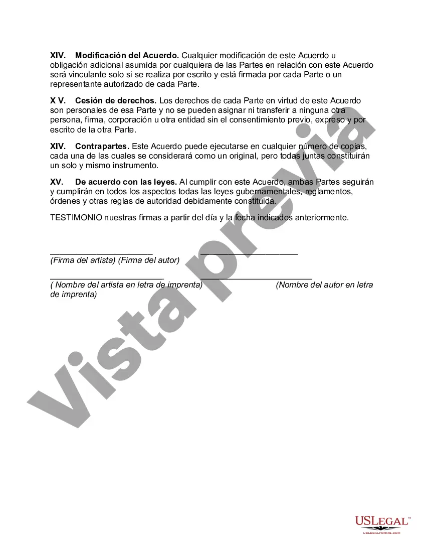 Preview Acuerdo de diseño de portada de libro
