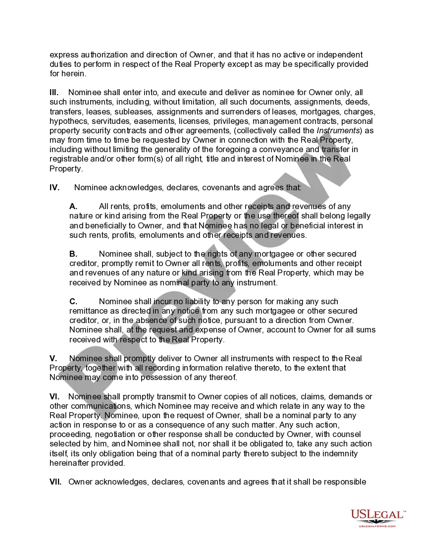 Get Nominee Agreement Preview Nominee Agreement