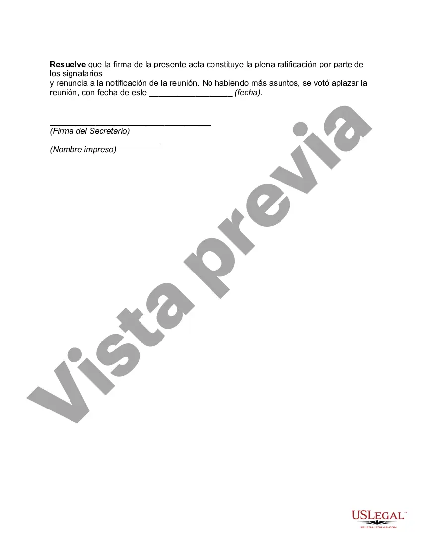 Preview Acta de la Primera Asamblea de Accionistas de la Corporación