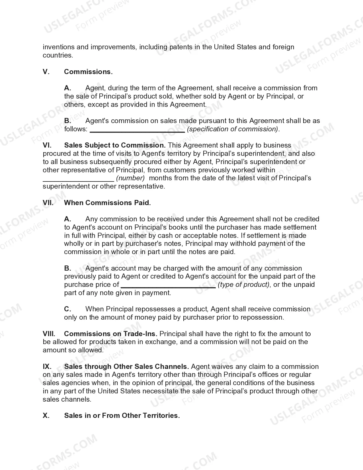 Preview Sales Agency Agreement with General Agent