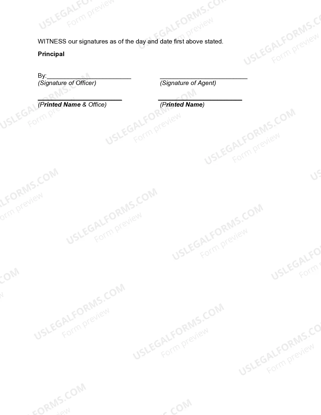 Preview Sales Agency Agreement with General Agent