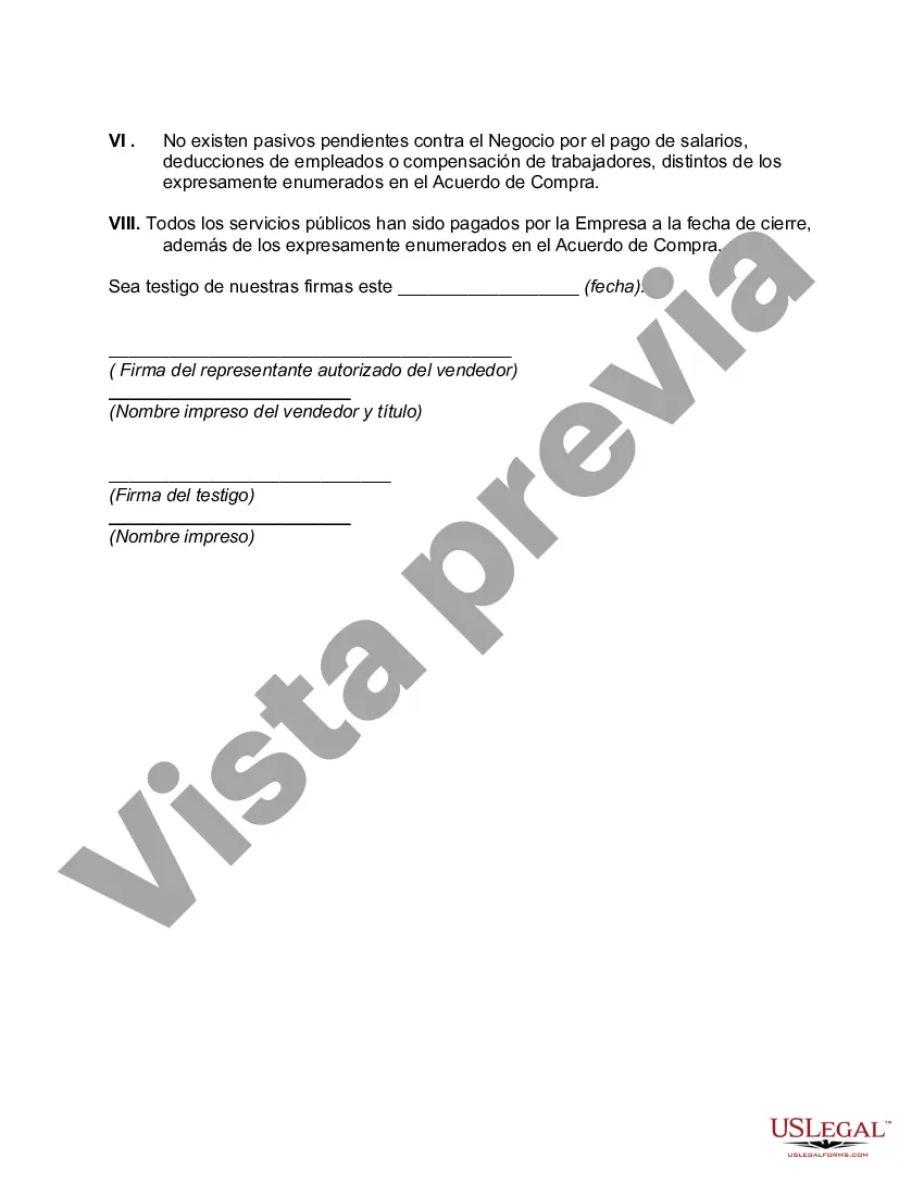 Preview Certificación del vendedor