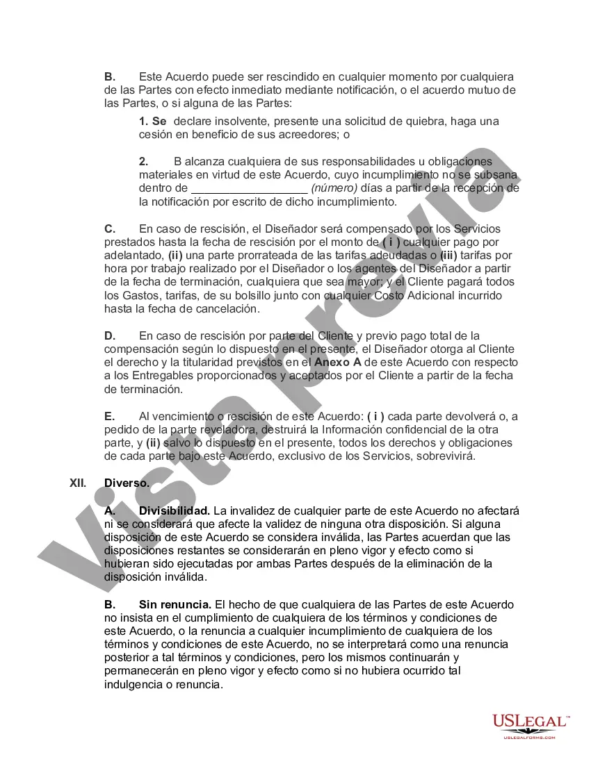 Preview Acuerdo maestro estándar para servicios de diseño