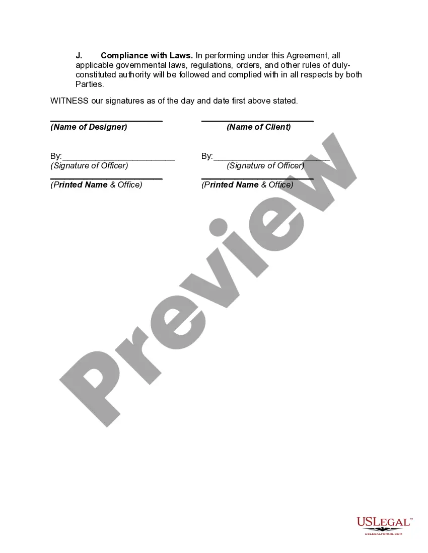 Preview Standard Master Agreement for Design Services