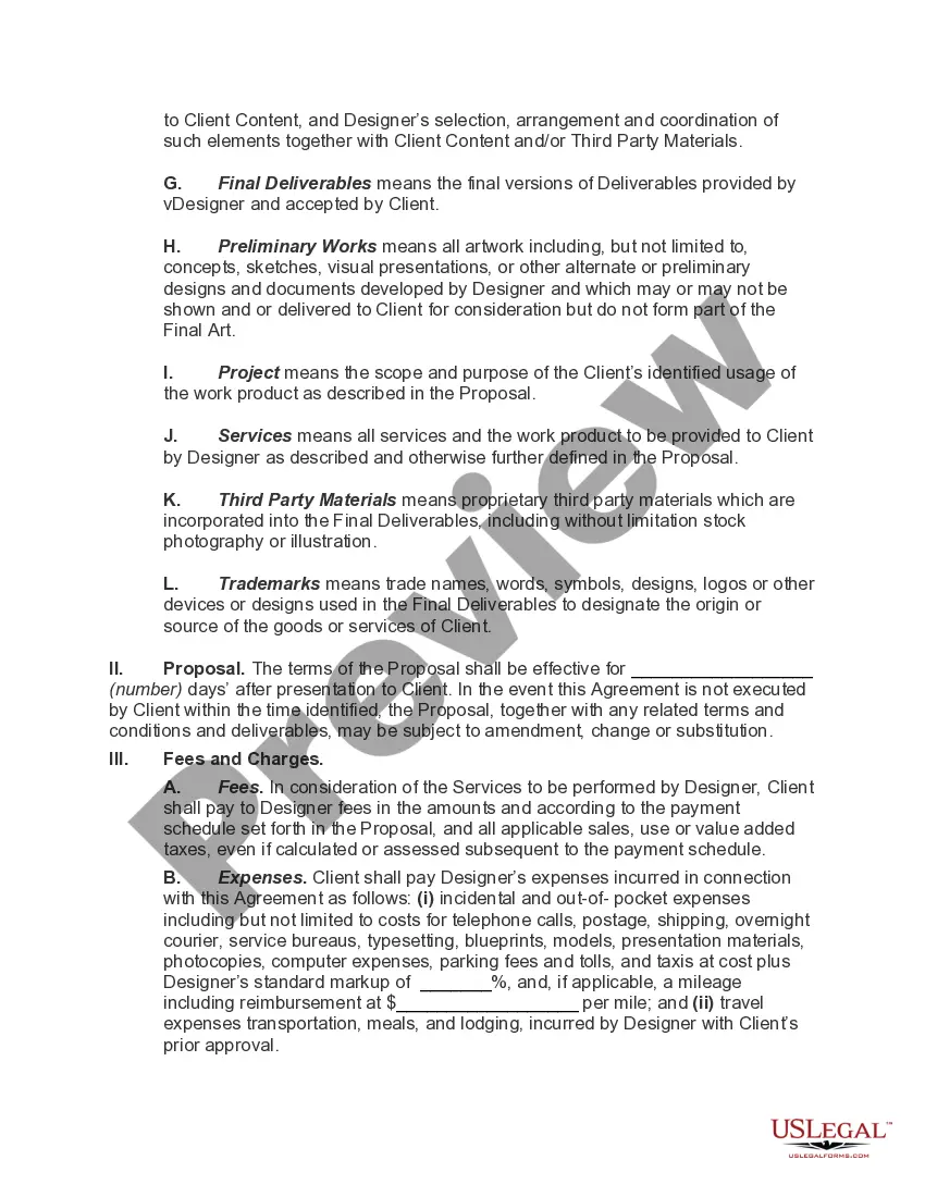 Preview Standard Master Agreement for Design Services