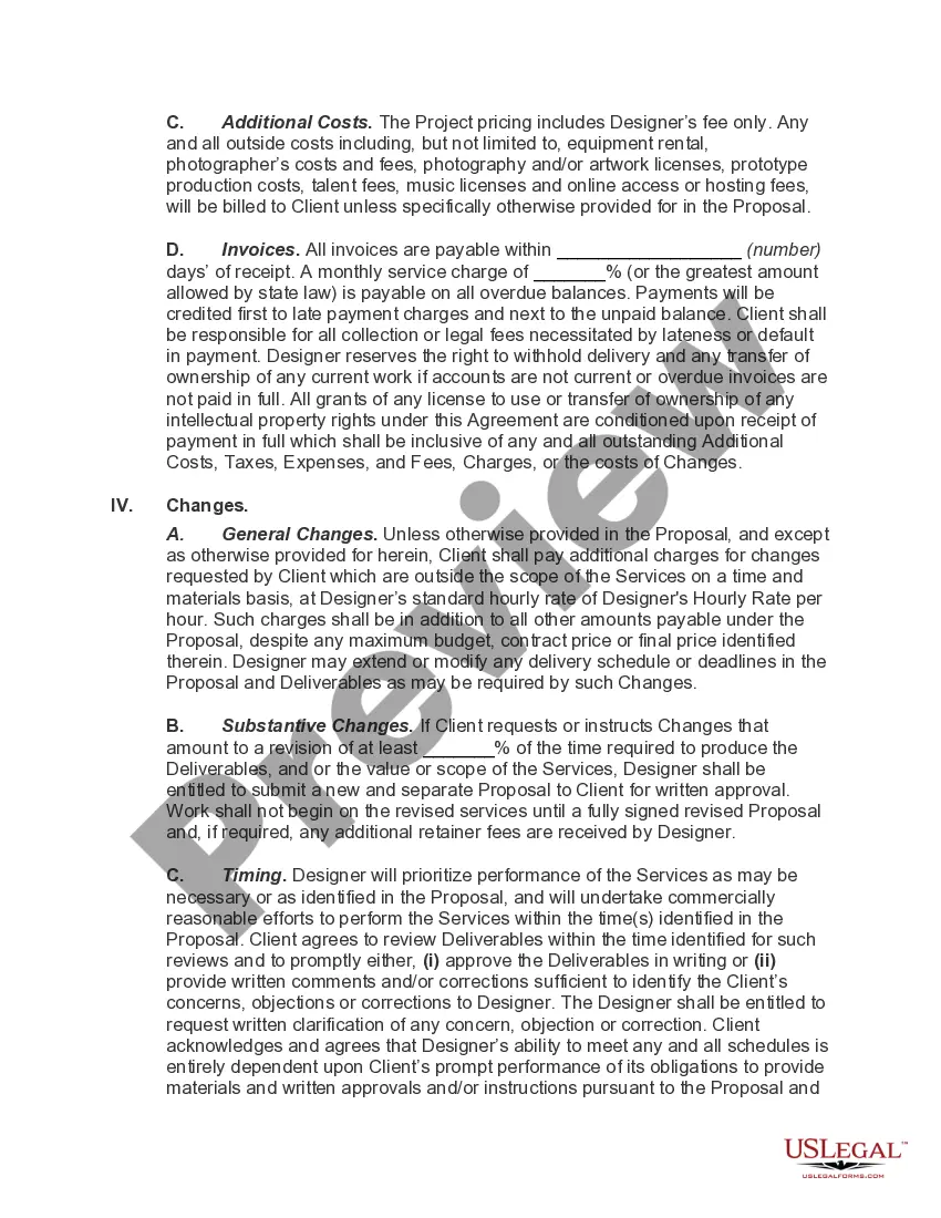 Preview Standard Master Agreement for Design Services