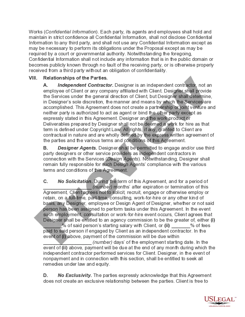 Preview Standard Master Agreement for Design Services