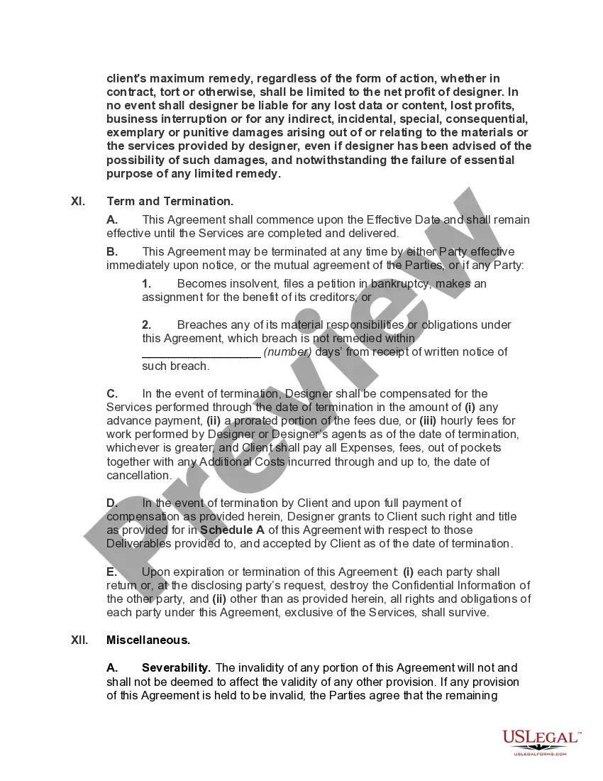 Preview Standard Master Agreement for Design Services