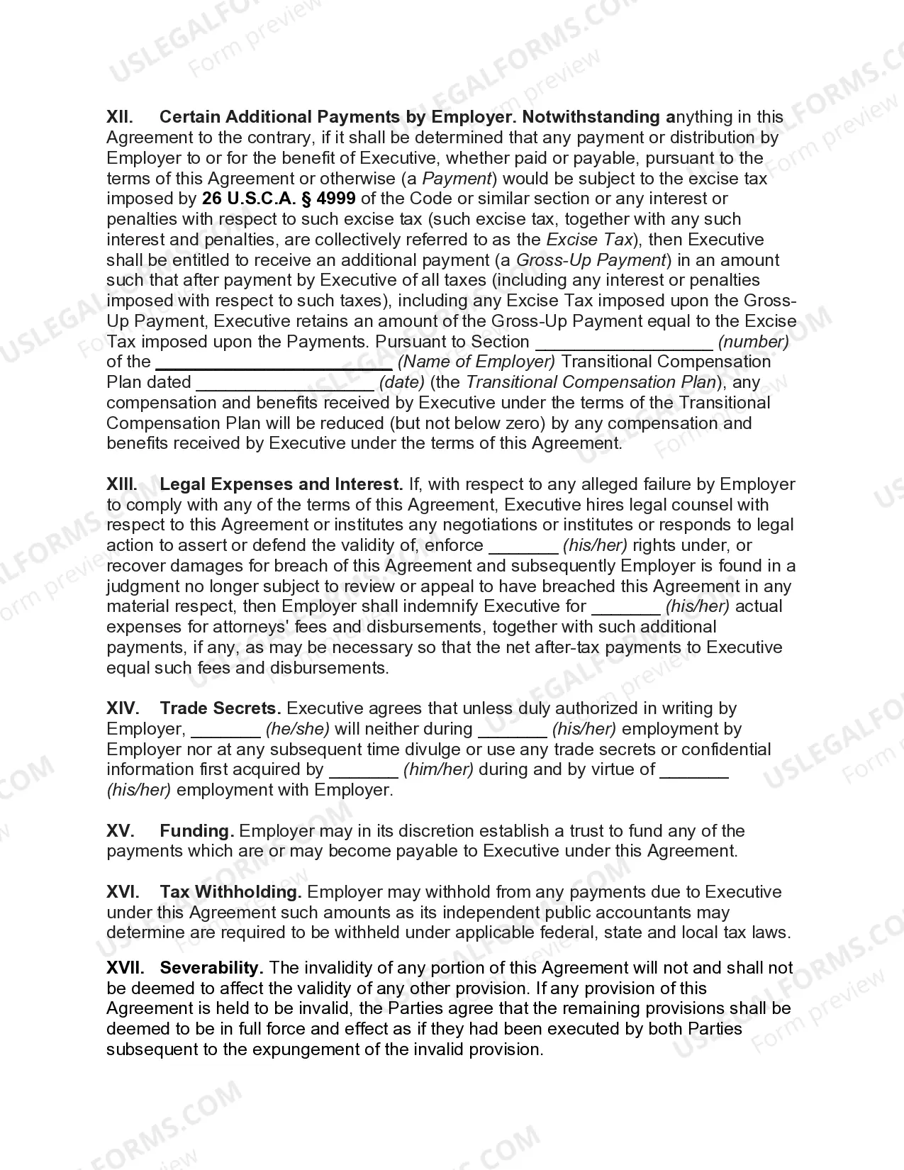 Preview Employment of Chief Executive Officer with Additional Pay and Benefits if there is a Change in Control of Employer