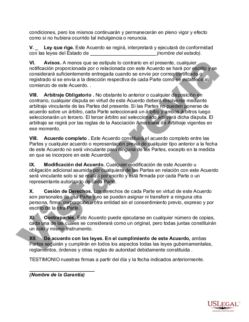 Preview Garantía sin garantía prendada