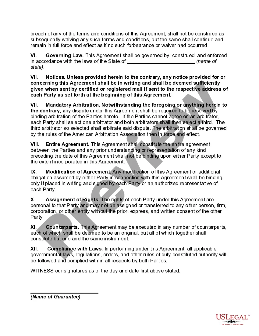 Get Guaranty with Pledged Collateral Preview Guaranty with Pledged Collateral