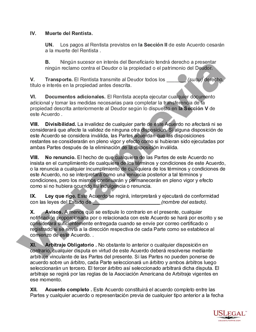 Preview Acuerdo de sustitución de interés conjunto por anualidad