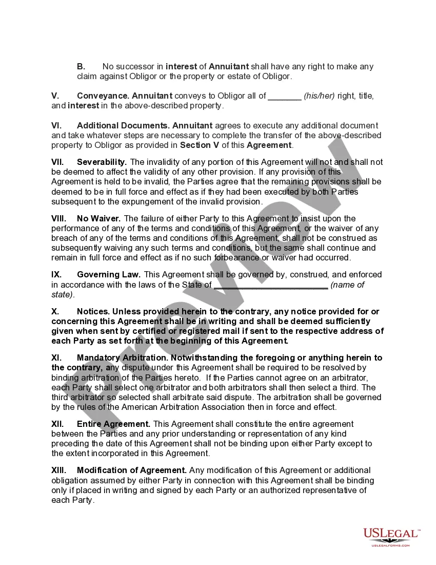 Get Agreement Replacing Joint Interest with Annuity Preview Agreement Replacing Joint Interest with Annuity