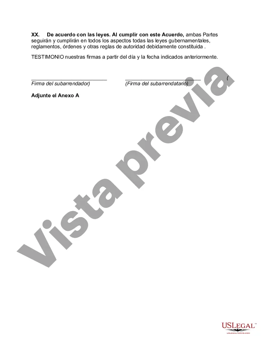 Preview Contrato de subarrendamiento