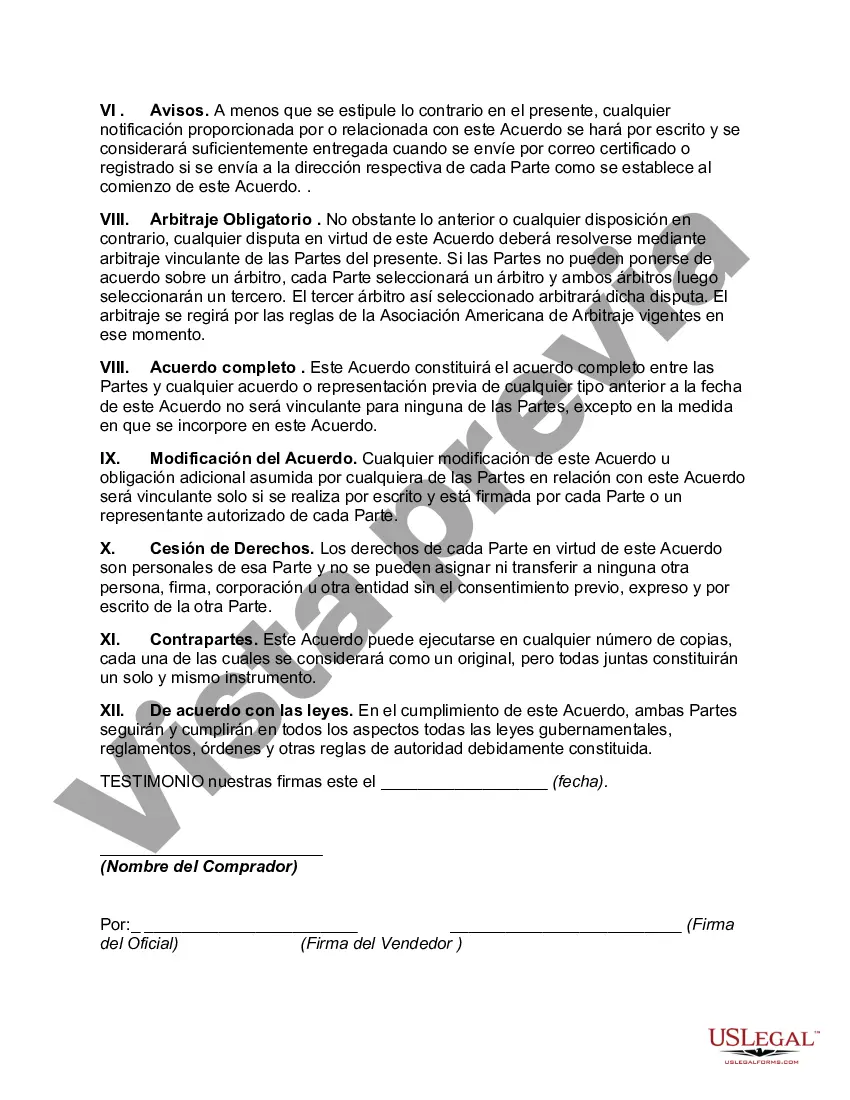 Preview Venta de los derechos de autor del libro publicado junto con los derechos en virtud del acuerdo de publicación