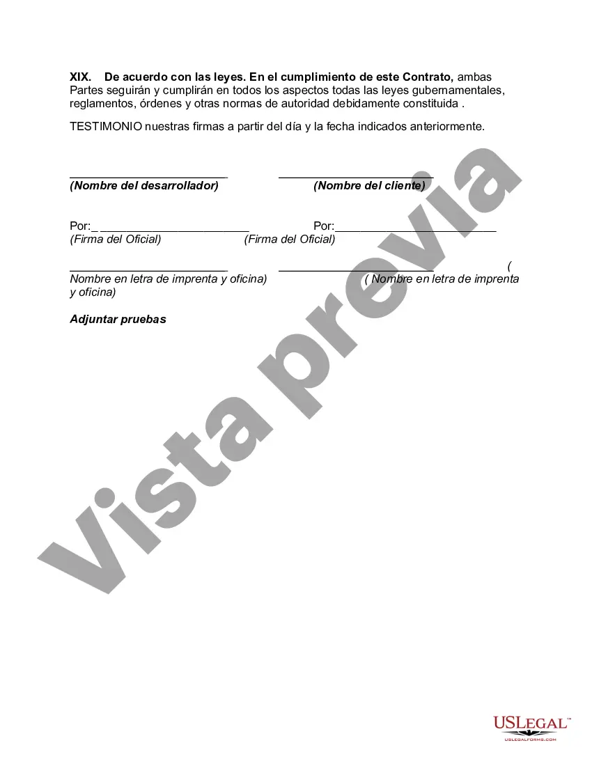 Preview Contrato de Servicios de Desarrollo y Diseño