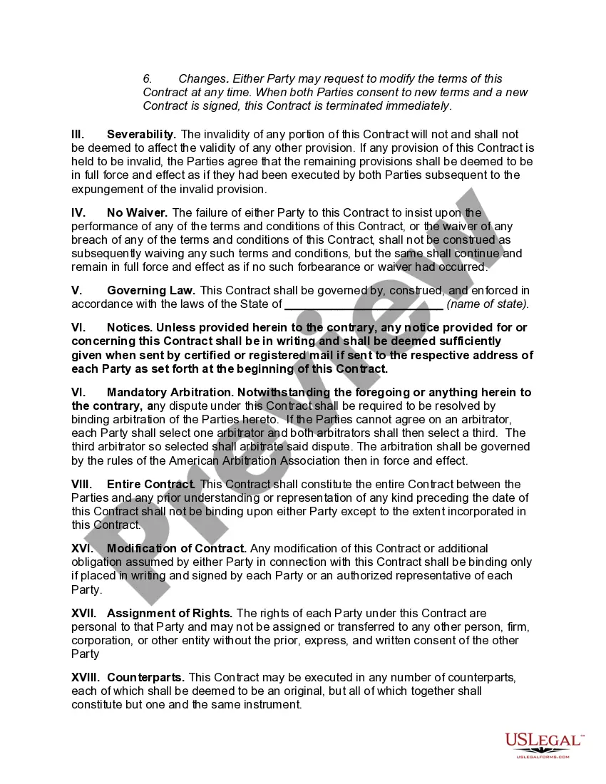Get Service Contract for Development and Design Preview Service Contract for Development and Design