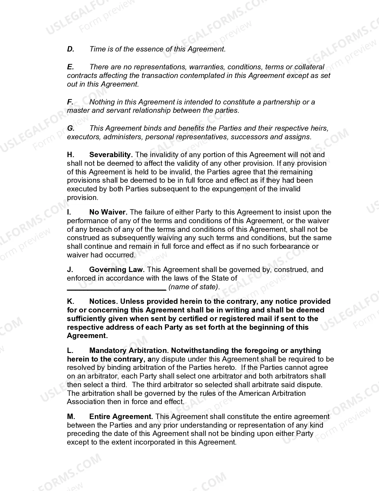 Preview Commission Sales Agreement