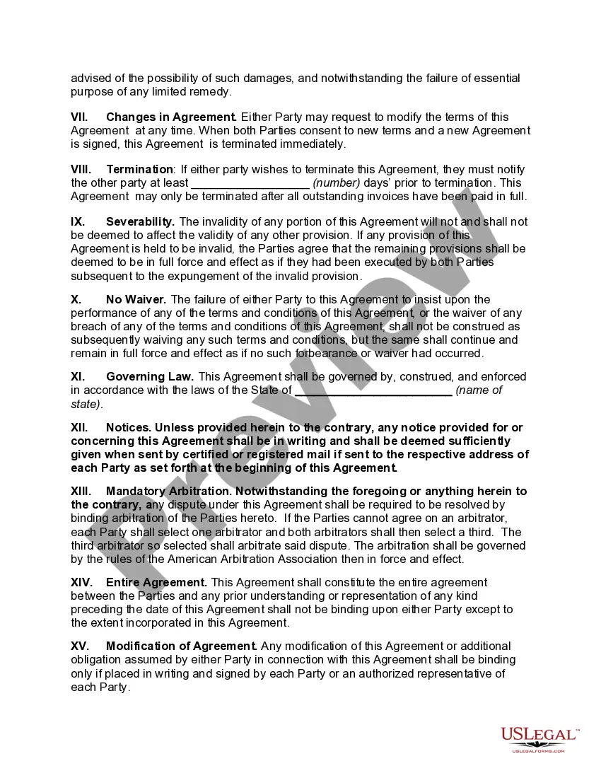 Get Service Agreement for Development Preview Service Agreement for Development
