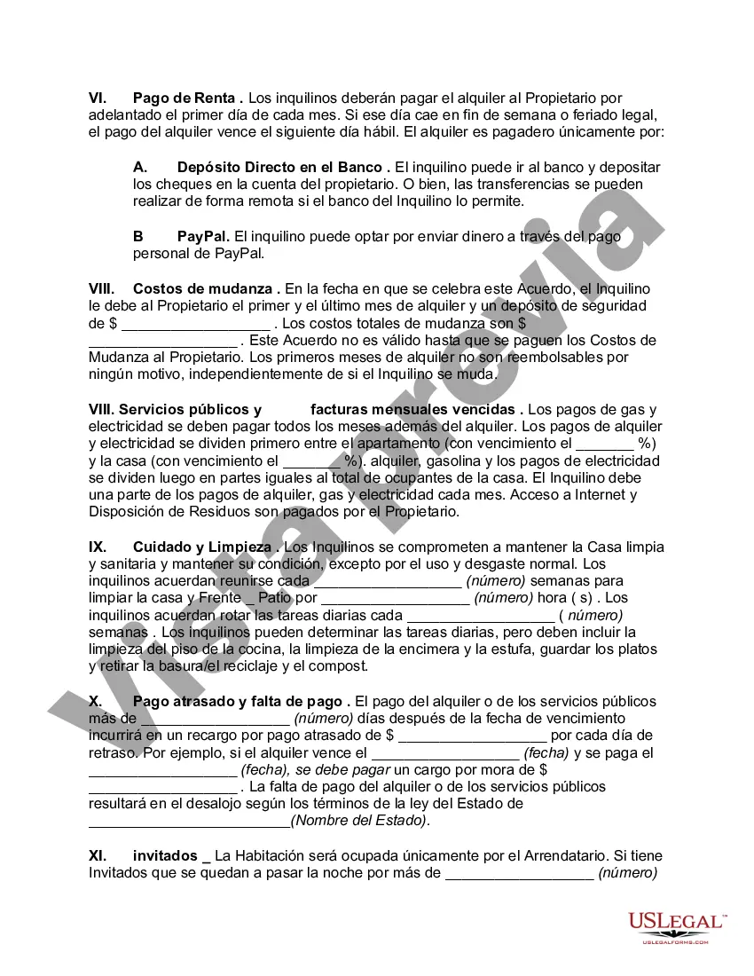 Preview Contrato de alquiler de habitaciones