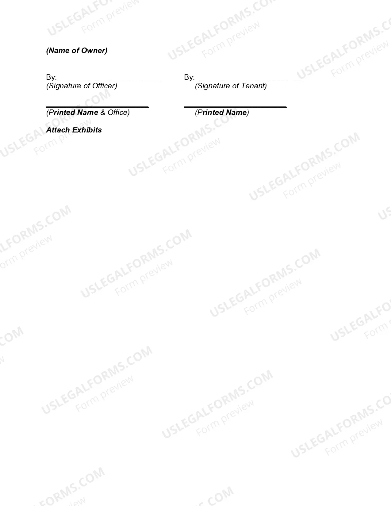 Preview Room Rental Agreement