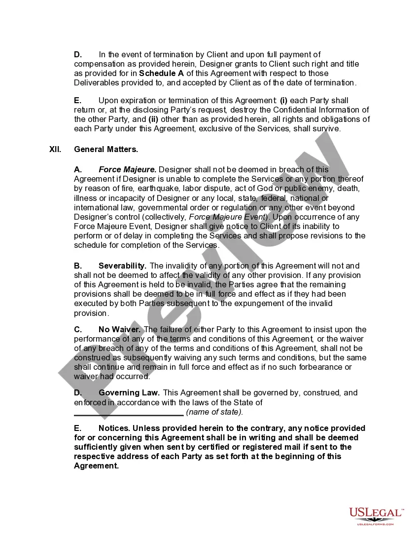 Get Standard Form of Agreement for Design Services Preview Standard Form of Agreement for Design Services