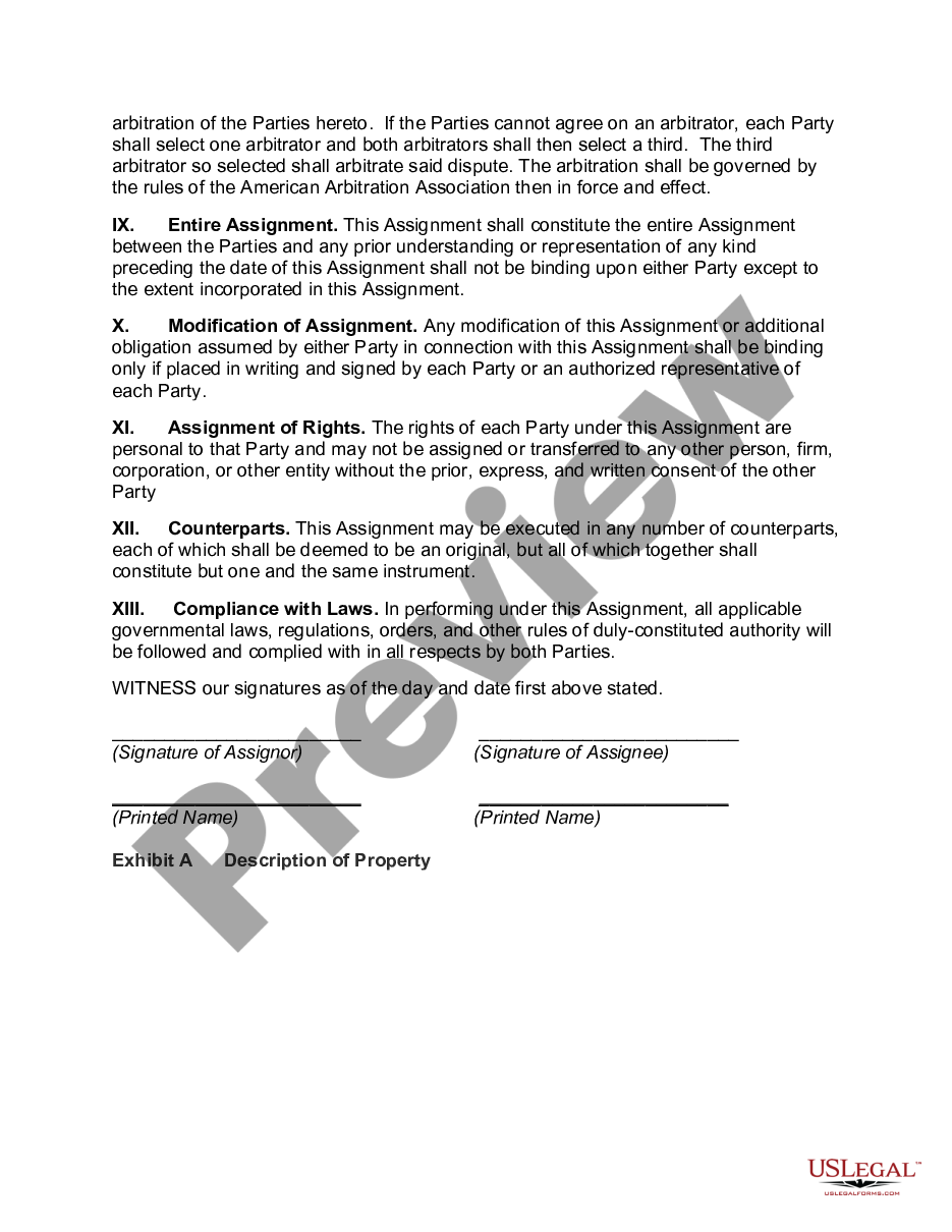 assignment of personal property to trust form