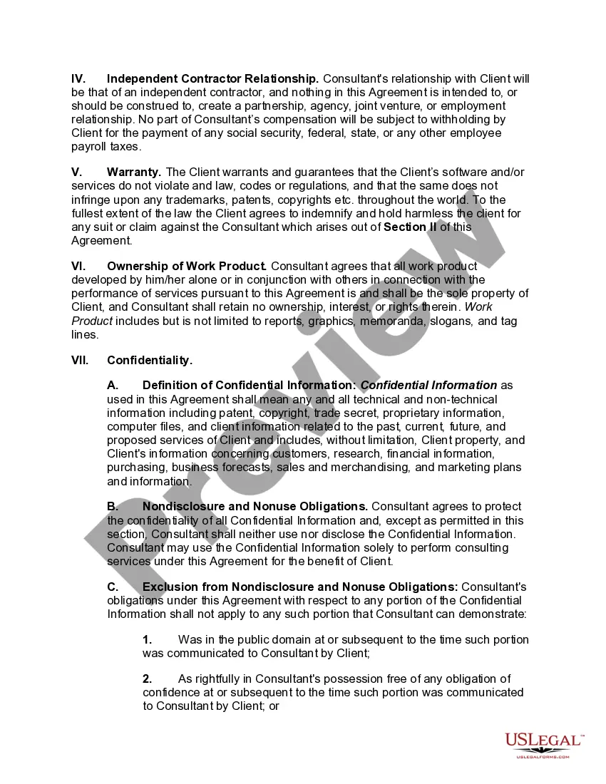 Get Agreement for Software Consulting Services Preview Agreement for Software Consulting Services