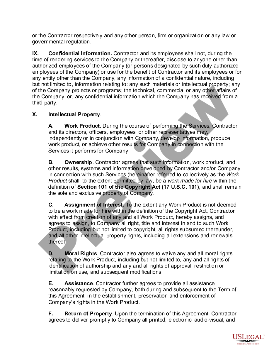 page 2 Independent Developer or Contractor Agreement preview