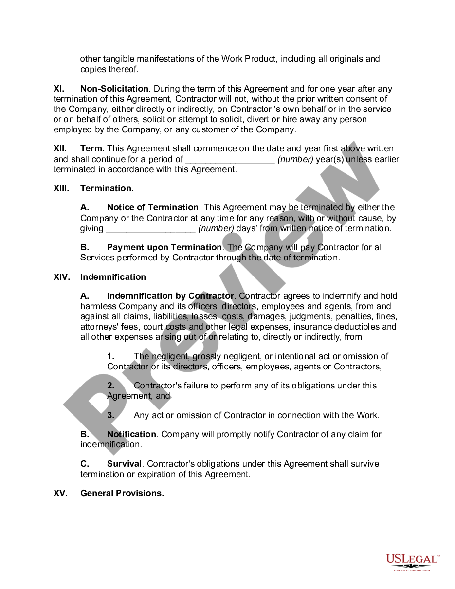 page 3 Independent Developer or Contractor Agreement preview