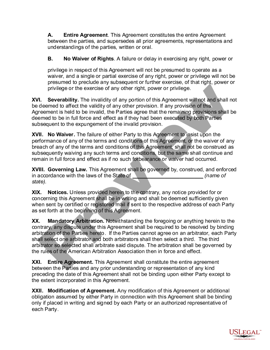 page 4 Independent Developer or Contractor Agreement preview