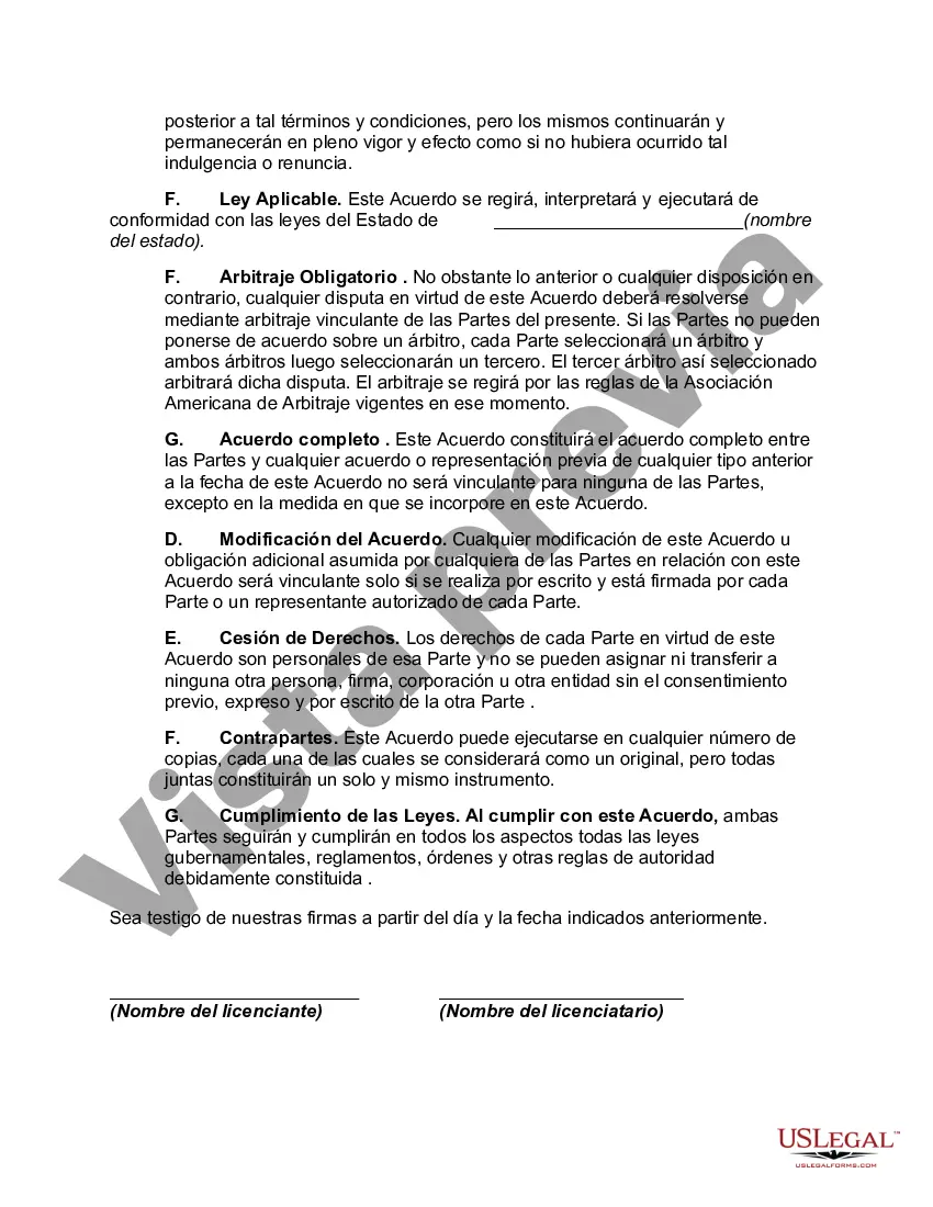 Preview Acuerdo de marca registrada, marca de servicio y derecho de publicidad
