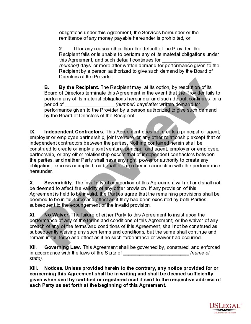 Preview Business Development Service Agreement