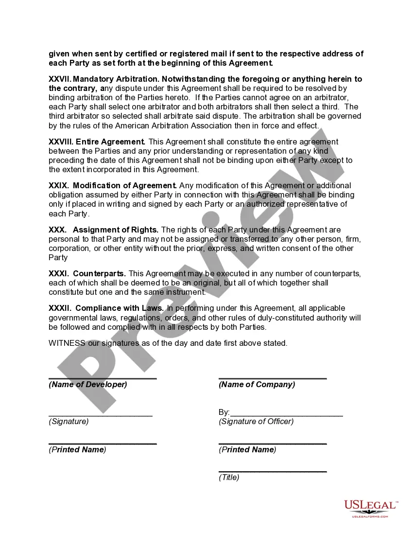 Get Mobile Application Development Agreement Preview Mobile Application Development Agreement