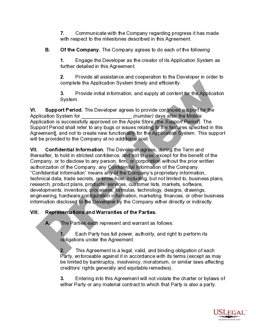 Get Mobile Application Development Agreement Preview Mobile Application Development Agreement