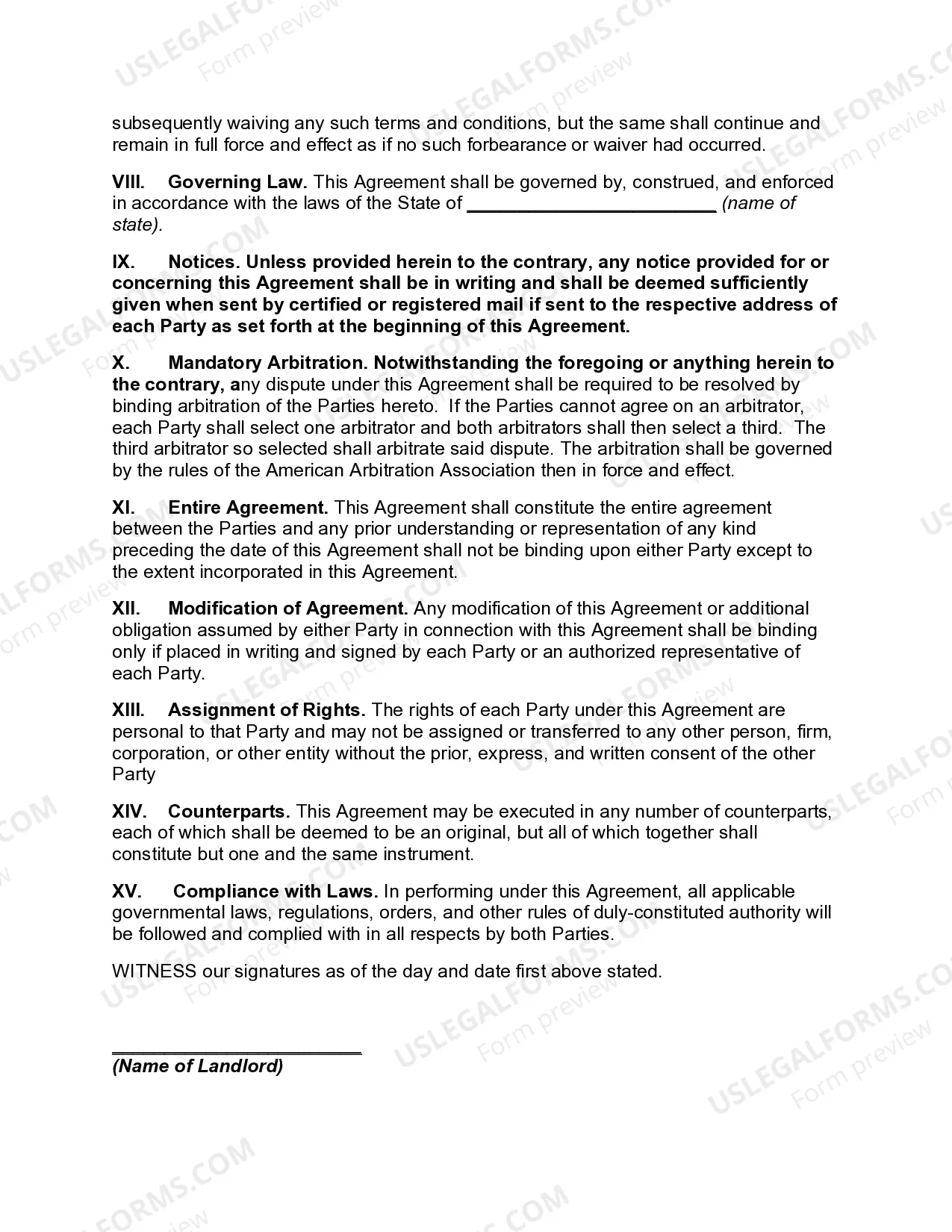 Preview Addendum to Rental Agreement with Regard to Pets