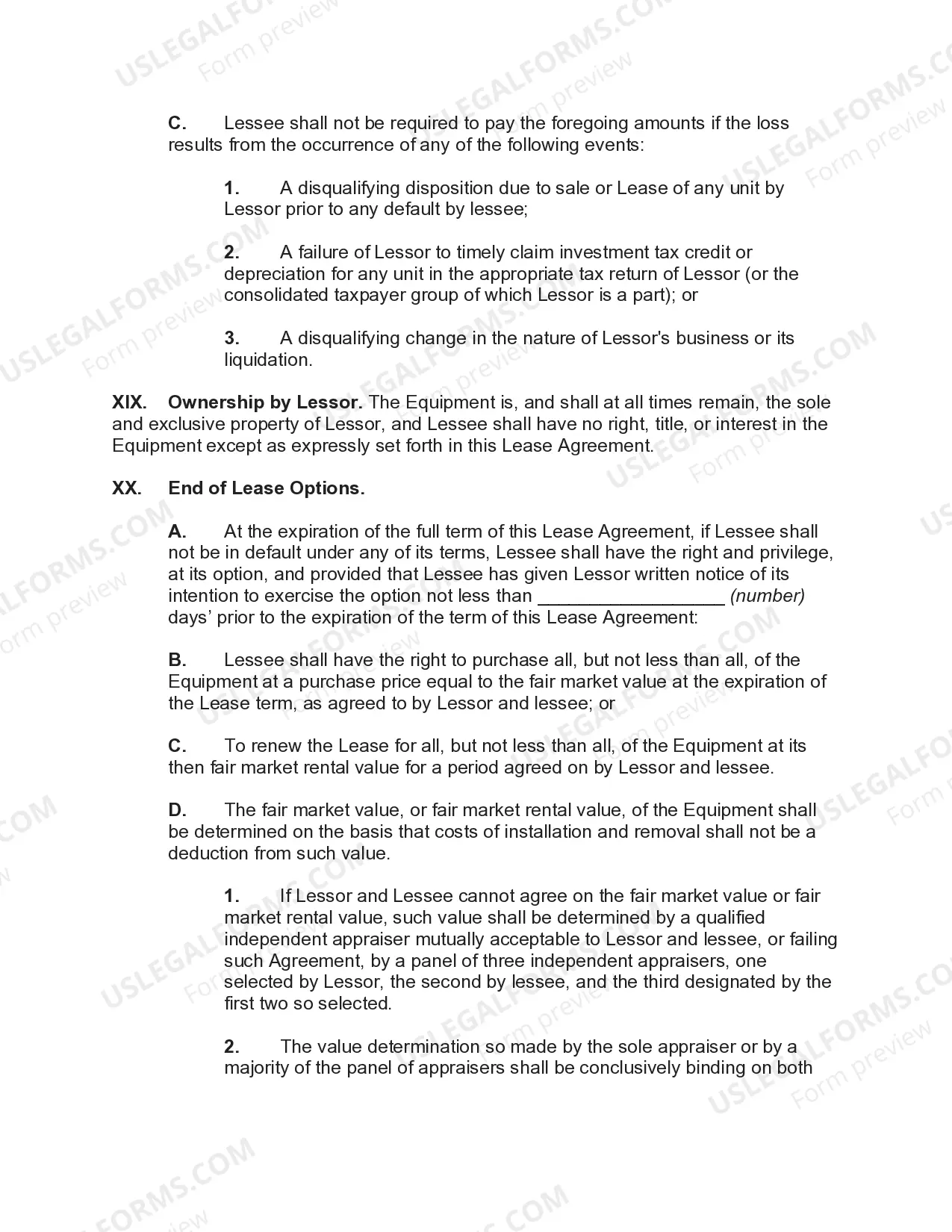 Preview Equipment Lease with Lessor to Purchase Equipment Specified by Lessee