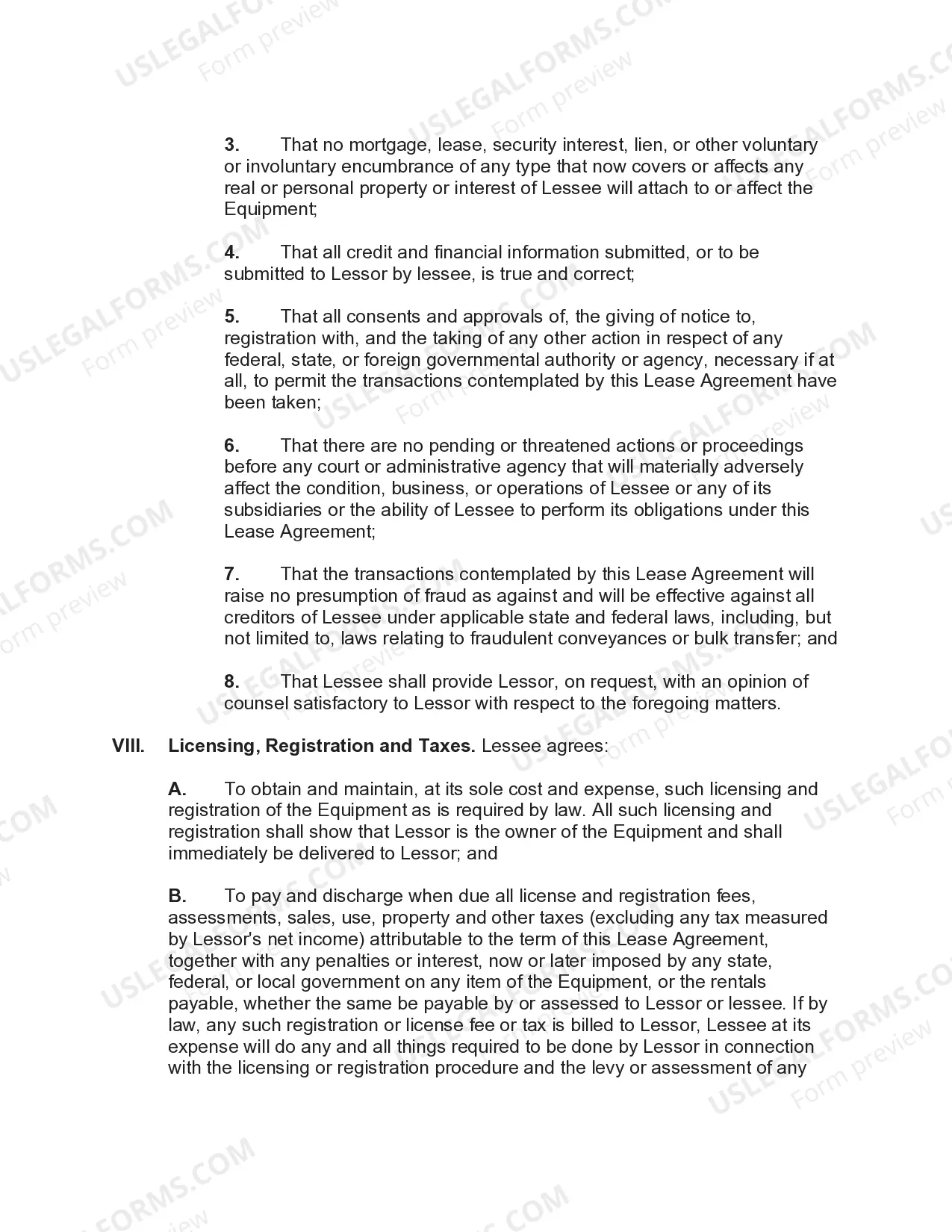 Preview Equipment Lease with Lessor to Purchase Equipment Specified by Lessee