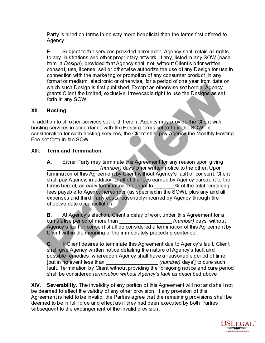 Preview Master Services Agreement for Digital Advertising Services