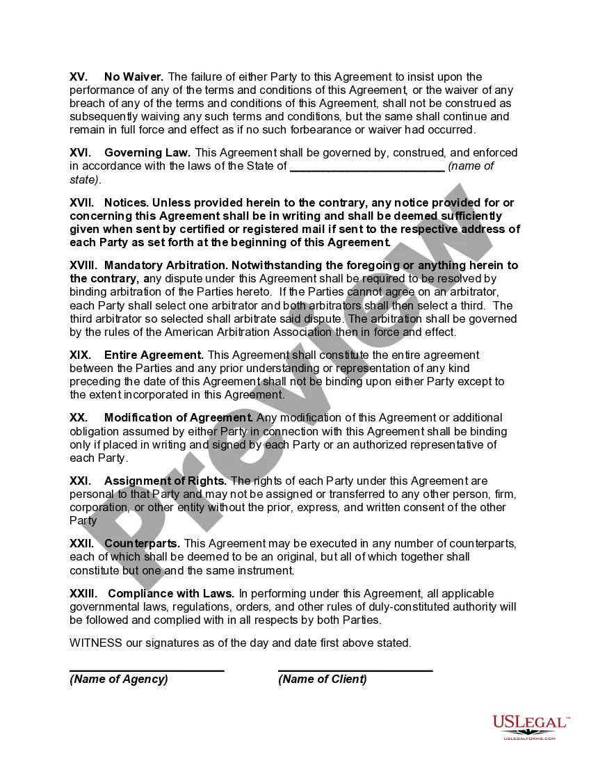 Preview Master Services Agreement for Digital Advertising Services